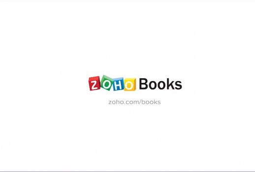 zoho books logo accounting software white background